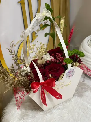 Paniers et sacs fleuris à Tetouan 06